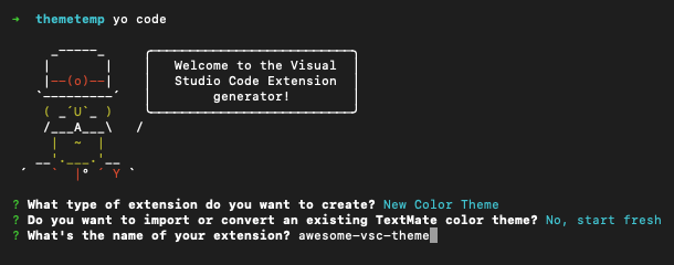 pick a name for your VS code theme